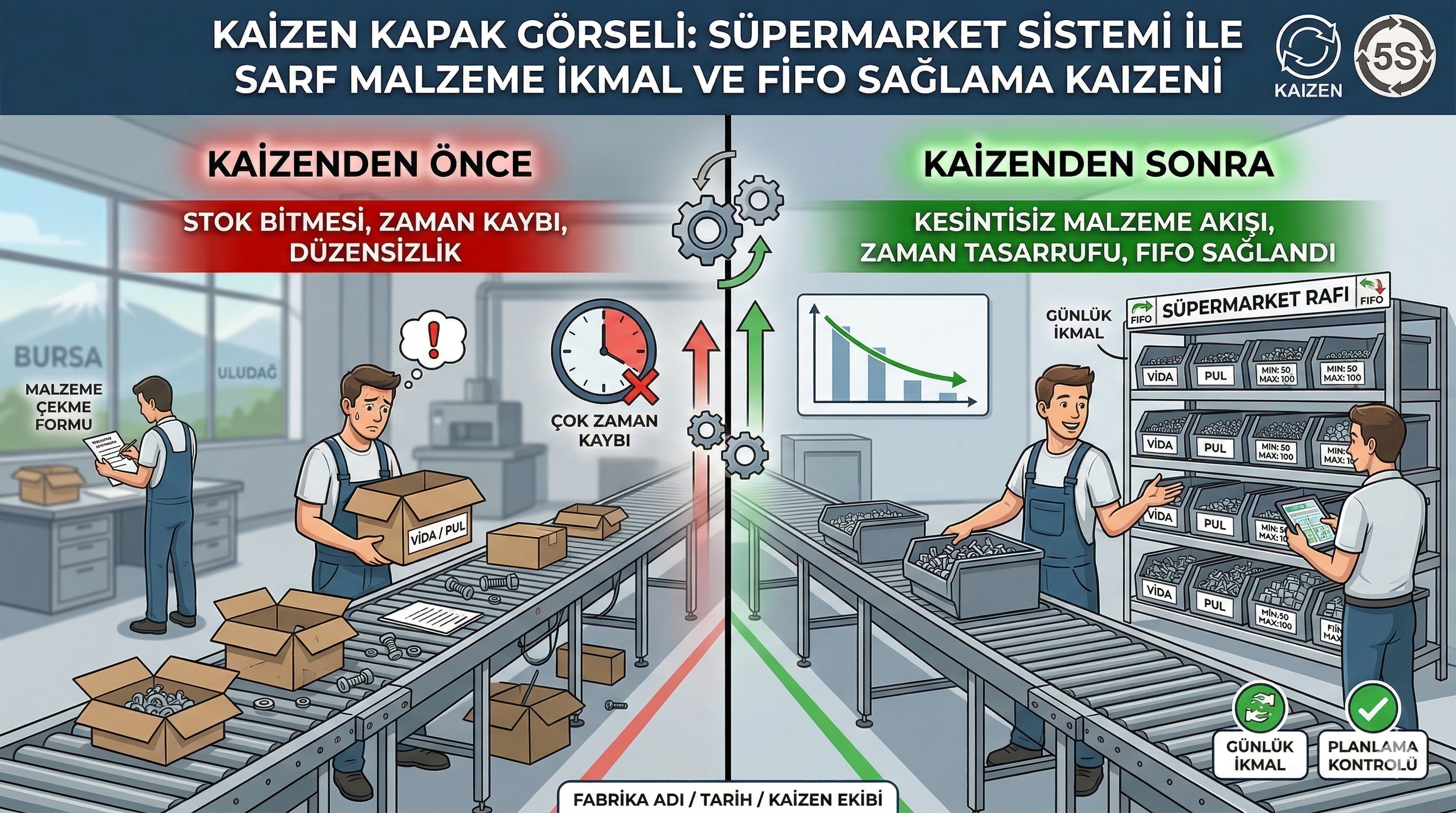 SÜPERMARKET SİSTEMİ İLE KESİNTİSİZ SARF MALZEME AKIŞI KAIZENİ