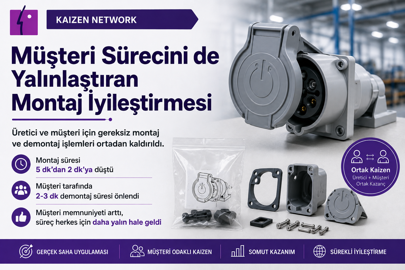 Müşteri Sürecini de Yalınlaştıran Montaj İyileştirmesi